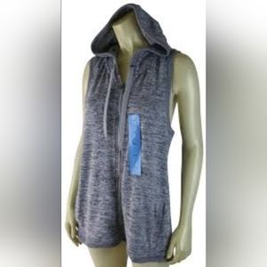NWT Active Life hooded vest Womens XL grey